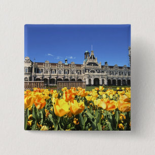 Badge Carré 5 Cm Gare ferroviaire de Dunedin