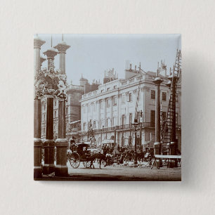 Badge Carré 5 Cm Garez la ruelle étant décorée pour le diamètre