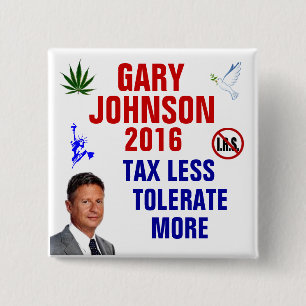 Badge Carré 5 Cm Gary Johnson 2016