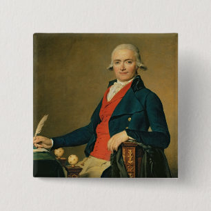 Badge Carré 5 Cm Gaspard Meyer ou l'homme dans le gilet rouge