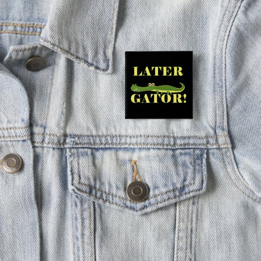 Badge Carré 5 Cm Gator (En situation)