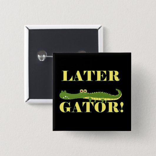 Badge Carré 5 Cm Gator (Devant & derrière)
