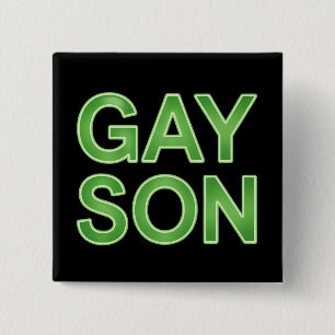 Badge Carré 5 Cm Gay Son Funny LGBTQ Pride