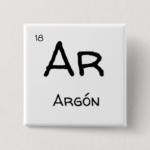Badge Carré 5 Cm gaz argon