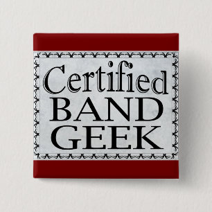 Badge Carré 5 Cm Geek de bande agréé
