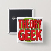 Badge Carré 5 Cm Geek de théorie (Devant & derrière)