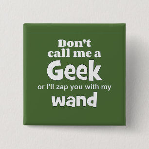 Badge Carré 5 Cm Geek wand wf