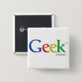 Badge Carré 5 Cm Geekforever (Devant & derrière)