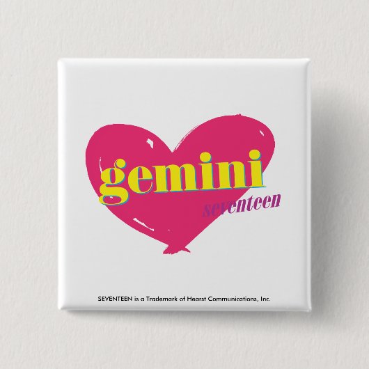 Badge Carré 5 Cm Gemini (Devant)