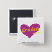 Badge Carré 5 Cm Gemini 2 (Devant & derrière)