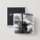 Badge Carré 5 Cm Général de corps Ulysse S. Grant (Devant & derrière)