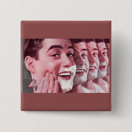 Badge Carré 5 Cm générations de rasage (Devant)