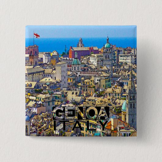 Badge Carré 5 Cm Gênes (Devant)