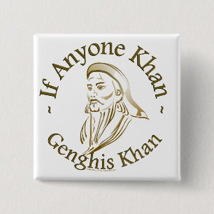 Badge Carré 5 Cm Genghis Khan
