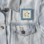 Badge Carré 5 Cm Geo extérieur IX | né pour errer (En situation)