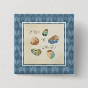 Badge Carré 5 Cm Geo extérieur IX   né pour errer