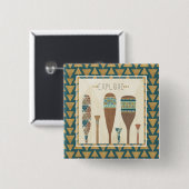 Badge Carré 5 Cm Geo extérieur VII | les explorent (Devant & derrière)