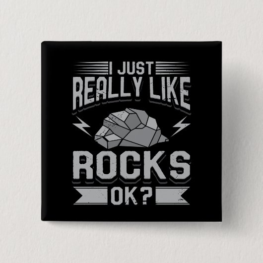 Badge Carré 5 Cm Geology (Devant)