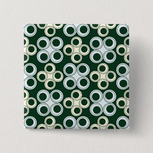 Badge Carré 5 Cm Geometric Retro Circles Pattern (Devant)