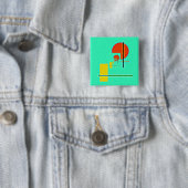 Badge Carré 5 Cm Géométrie abstraite (En situation)