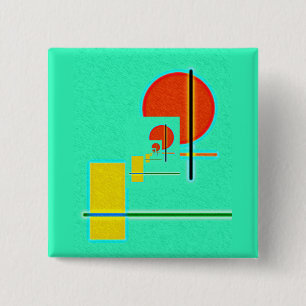 Badge Carré 5 Cm Géométrie abstraite