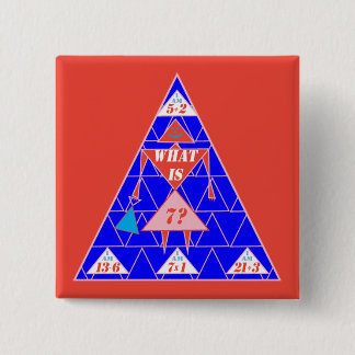 Badge Carré 5 Cm Géométrie-Bouton-Triangle-Âge 7