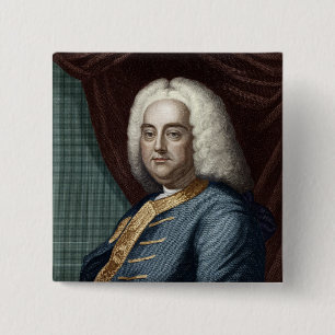 Badge Carré 5 Cm George Frederic Handel, gravé par Thomson