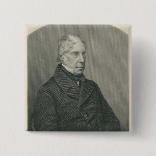 Badge Carré 5 Cm George Hamilton-Gordon, 4ème comte d'Aberdeen