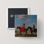Badge Carré 5 Cm George Stubbs | John et rassemblements de Sophia (Devant & derrière)