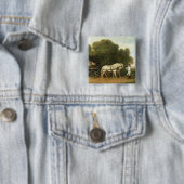 Badge Carré 5 Cm George Stubbs | un phaéton avec une paire de Pon (En situation)
