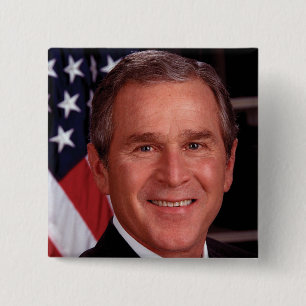 Badge Carré 5 Cm George W Bush