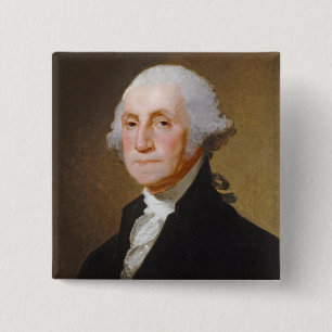 Badge Carré 5 Cm George Washington, c.1821 (huile sur la toile)