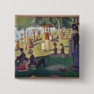 Badge Carré 5 Cm Georges Pierre Seurat dimanche après-midi sur