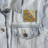 Badge Carré 5 Cm Géorgie 4 (En situation)