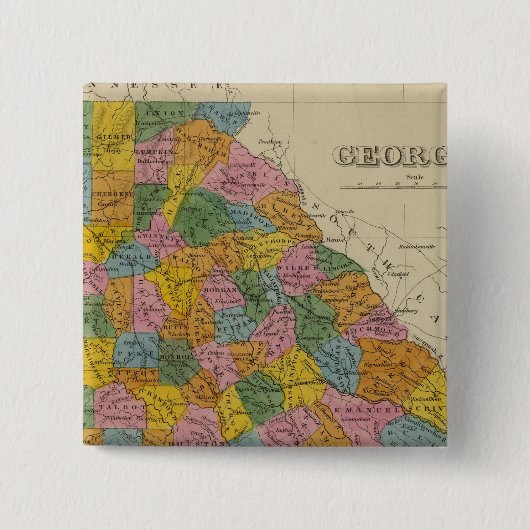 Badge Carré 5 Cm Géorgie 4 (Devant)