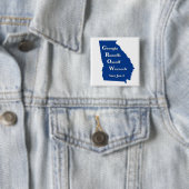 Badge Carré 5 Cm Géorgie Runoffs Ossoff Warnock (En situation)