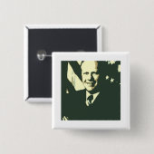 Badge Carré 5 Cm Gerald Ford (Devant & derrière)