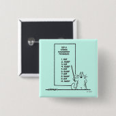 Badge Carré 5 Cm Gestion du temps (Devant & derrière)