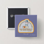 Badge Carré 5 Cm Gilmore Girls | Graphique des devis de café (Devant & derrière)