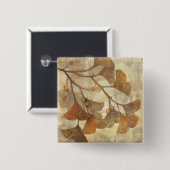 Badge Carré 5 Cm Gingko (Devant & derrière)