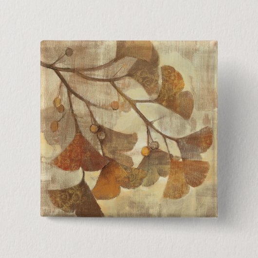 Badge Carré 5 Cm Gingko (Devant)