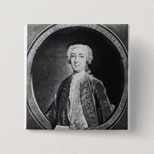 Badge Carré 5 Cm Gioacchino Conti, "Gizziello", (Devant)