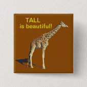 Badge Carré 5 Cm Giraffe (Devant)