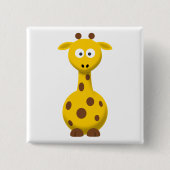 Badge Carré 5 Cm Giraffe de dessin (Devant)