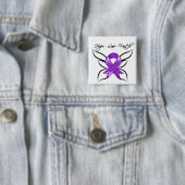 Badge Carré 5 Cm GIST Cancer Hope Love Faith (En situation)