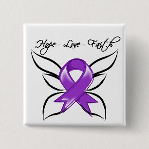 Badge Carré 5 Cm GIST Cancer Hope Love Faith