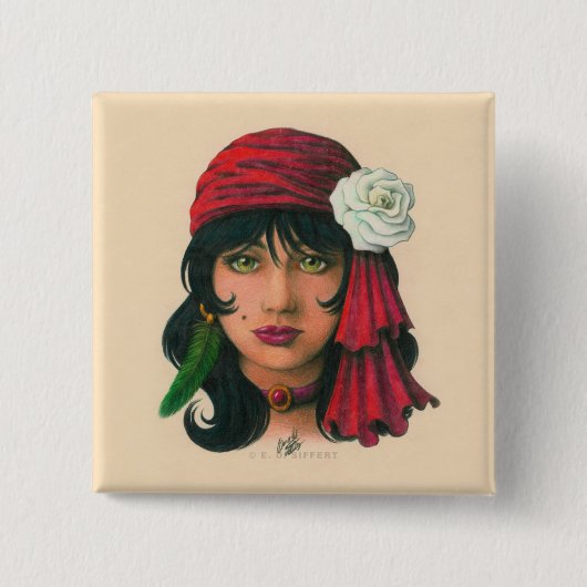 Badge Carré 5 Cm Gitan II (Devant)