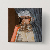 Badge Carré 5 Cm Giuseppe Arcimboldo - Le Bibliothécaire (Devant)