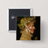Badge Carré 5 Cm Giuseppe Arcimboldo - Summer (Devant & derrière)