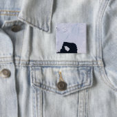 Badge Carré 5 Cm Glacier de Pine Island (En situation)